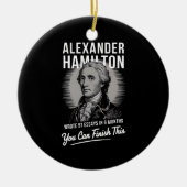 Alexander Hamilton schreef 51 essays in 6 maanden Keramisch Ornament (Voorkant)