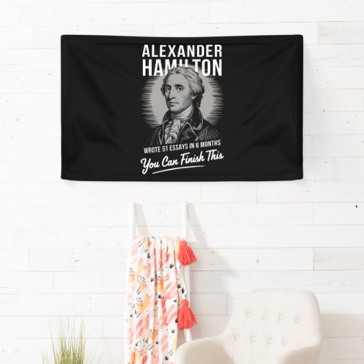 Alexander Hamilton schreef 51 essays in 6 maanden Spandoek (Insitu)