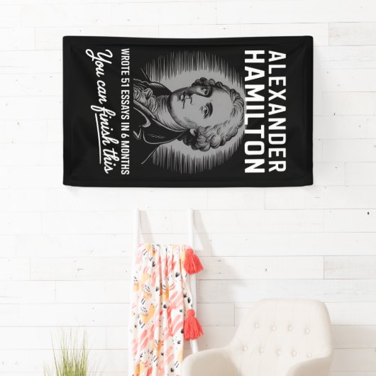 Alexander Hamilton schreef 51 essays in 6 maanden Spandoek (Insitu)