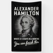 Alexander Hamilton schreef 51 essays in 6 maanden Spandoek (Verticaal)