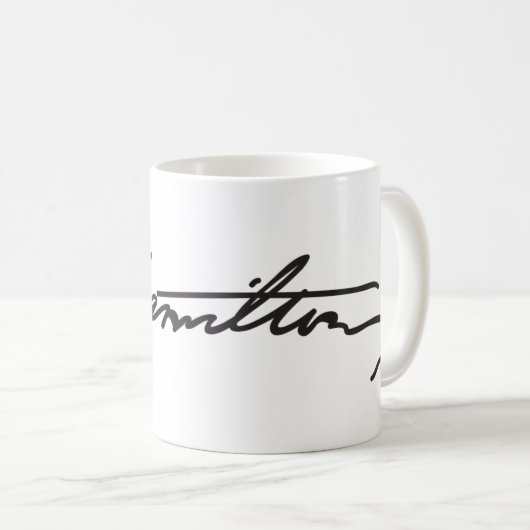 Alexander Hamilton Signature Mok (Voorkant rechts)