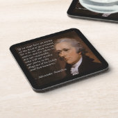 Alexander Hamilton "Tegenstander Leider" Cadeau Drankjes Onderzetter (Linkerzijde)