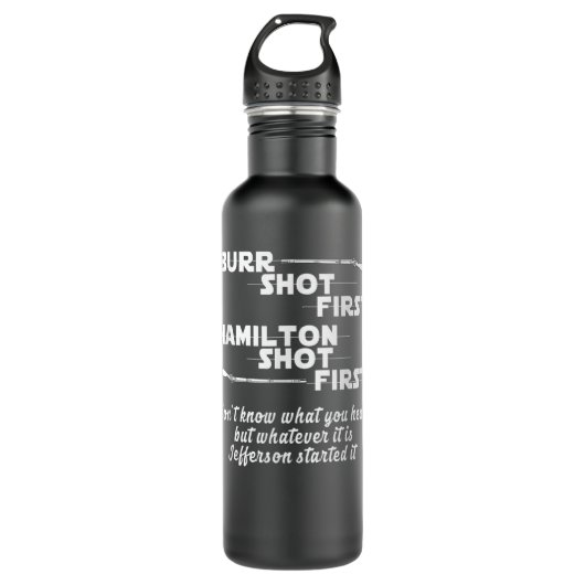 Alexander Hamilton Unique & Funny Burr Shot First Waterfles (Voorkant)