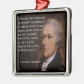 Alexander Hamilton "Vijandelijke Leider" Ornamente Metalen Ornament (Links)