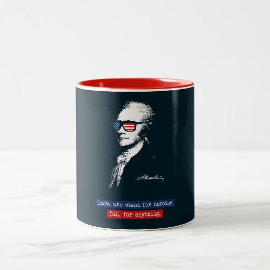 Alexander Hamilton Zij die voor niets staan Tweekleurige Koffiemok (Center)