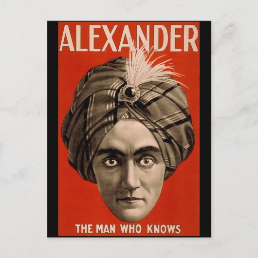 Alexander het man dat Magic kent Briefkaart (Voorkant)