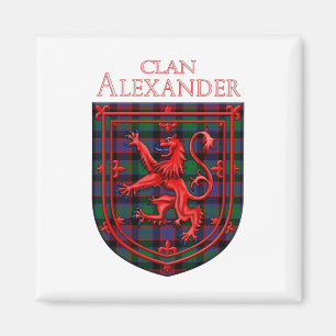 Alexander Hunting Tartan Scottish Pset Magneet