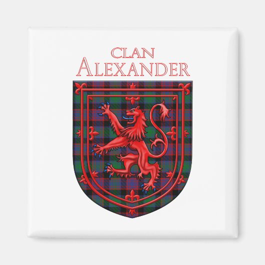 Alexander Hunting Tartan Scottish Pset Magneet (Voorkant)