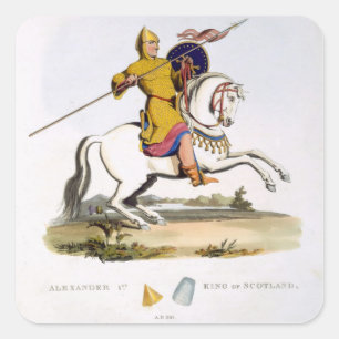 Alexander I, King of Scotland (c.1080-1124), 1107, Vierkante Sticker