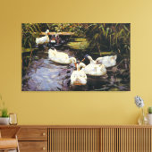  Alexander Koester Ducks op een Reed Pond Canvas Afdruk (Insitu (Woonkamer))