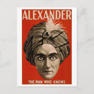 "Alexander : L'homme qui connaît" carte Vintage