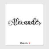 Alexander Naam - Handgeschreven kalligrafie Sticker (Vel)