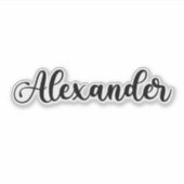 Alexander Naam - Handgeschreven kalligrafie Sticker (Voorkant)