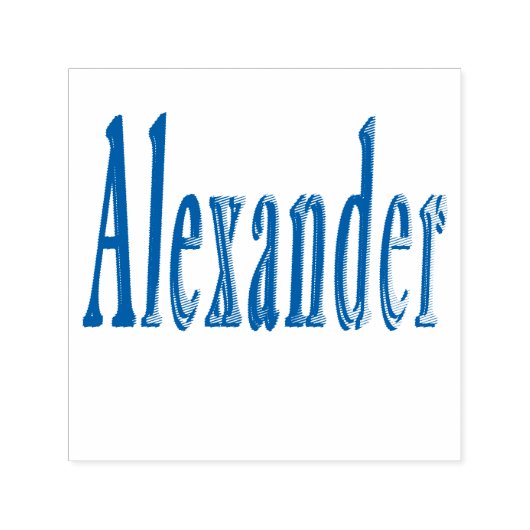 Alexander Naam Logo, Zelfinktende Stempel (Design)