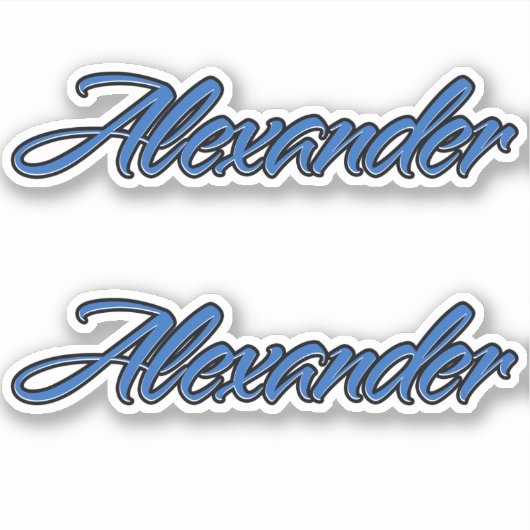 Alexander Name blue Aufkleber Sticker Stickerset (Voorkant)