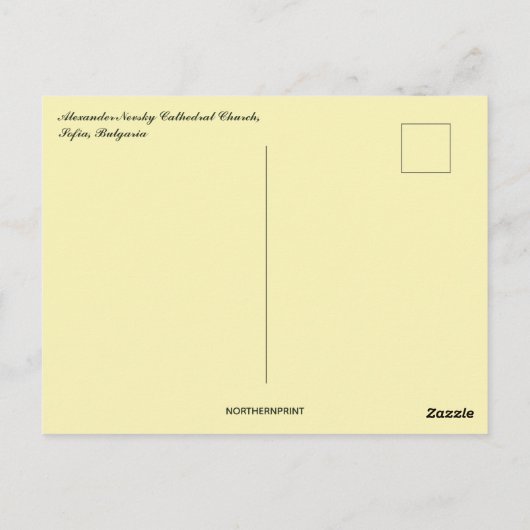 Alexander Nevsky Kathedraal Kerk Sofia Bulgarije Briefkaart (Achterkant)