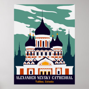 Alexander Nevsky-kathedraal, Tallinn, Estland Poster