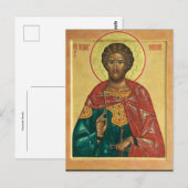 Alexander Nevsky Orthodox Christelijk Icoon Briefkaart (Voorkant / Achterkant)