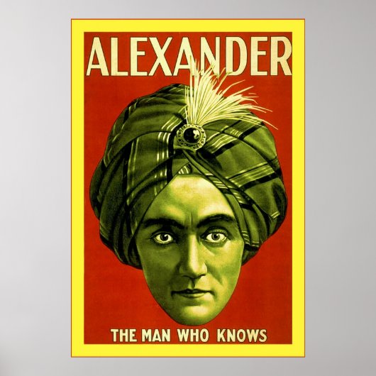 Alexander ~ Poster magicien Vintage (Devant)
