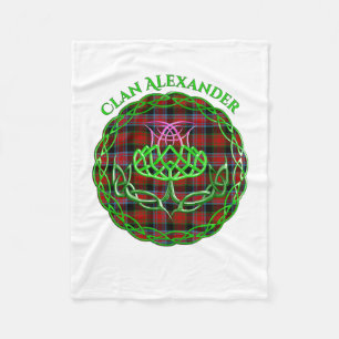 Alexander Scottish Tartan Celtic Thistle Fleece Deken