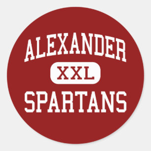 Alexander - Spartans - High School - Albany Ohio Ronde Sticker