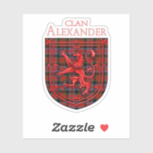 Alexander Tartan Scottish Play Lion Rampant Sticker