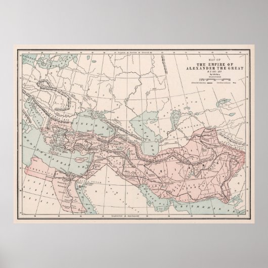 Alexander The Great Empire  Map (1901) Poster (Voorkant)