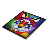 Alexander's Cat grote zwarte tegel Tegeltje (Zijkant)