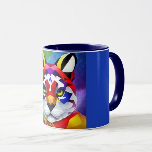 Alexander's Cat navy blue center combo mug (Devant droit)