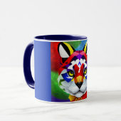 Alexander's Cat navy blue center combo mug (Devant gauche)