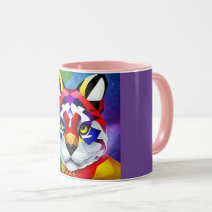 Alexander's Cat paarse en roze midden combo mok