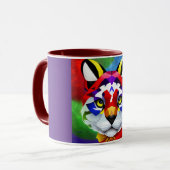 Alexander's Cat purple and maroon center combo mug (Devant gauche)