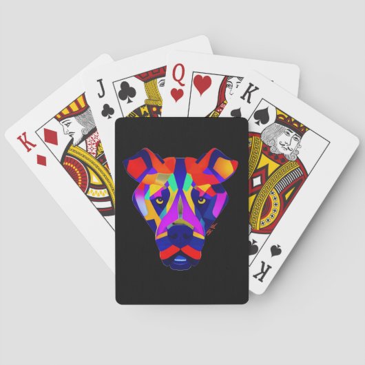Alexander's Dog black Poker speelkaarten (Achterkant)