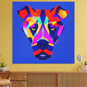 Alexander's Dog blauwe canvasprint Canvas Afdruk