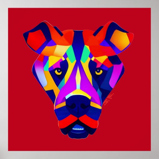 Alexander's Dog red value matte poster (Devant)