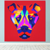 Alexander's Dog rode canvasprint Canvas Afdruk (Insitu (Houten vloer))
