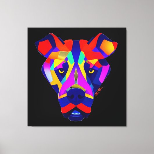 Alexander's Dog zwart canvasprint Canvas Afdruk (Voorkant)