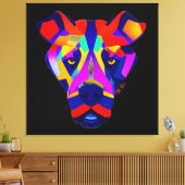 Alexander's Dog zwart canvasprint Canvas Afdruk (Insitu (Woonkamer))
