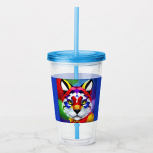 Alexander's kat blauw acryl tumbler acryl drinkbeker