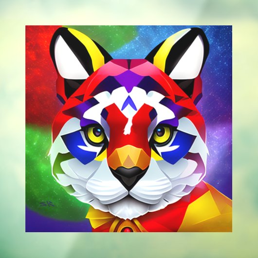 Alexander's kat-doorkijkvenster vastklemmen achter raamsticker (Vel 3)