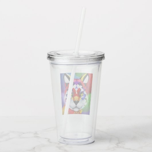 Alexander's kat helder acryl tumbler acryl drinkbeker (Achterkant)