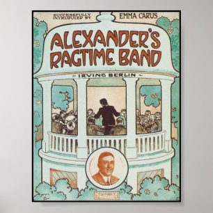 Alexander's Ragtime Band Vintage Songbook Hoesje Poster