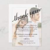 Alexandra Foto Wedding Reception Hartelijk dank Briefkaart (Voorkant / Achterkant)