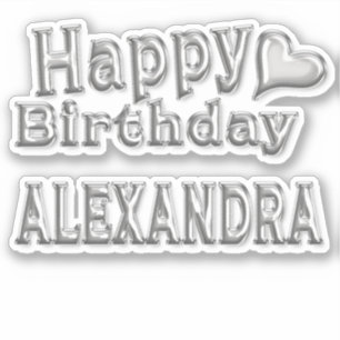 Alexandra Happy Birthday Autocollant Autocollant