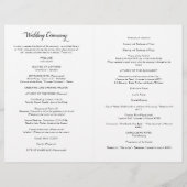 Alexandra katholieke Wedding Mass Ceremony Program (Achterkant)