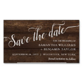 Alexandra Rustic Save the Date Magnets Magnetisch Visitekaartje (Voorkant)