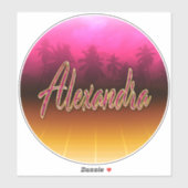 Alexandra Vorname Name pink Aufkleber Sticker (Vel)