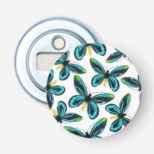 Alexandra's vogelvleugelvlinder button flesopener