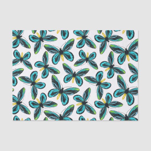 Alexandra's vogelvleugelvlinder tissuepapier (Voorkant)