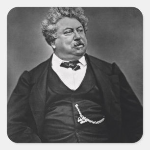Alexandre Dumas pere (1802-70) uit 'Galerie Cont' Vierkante Sticker